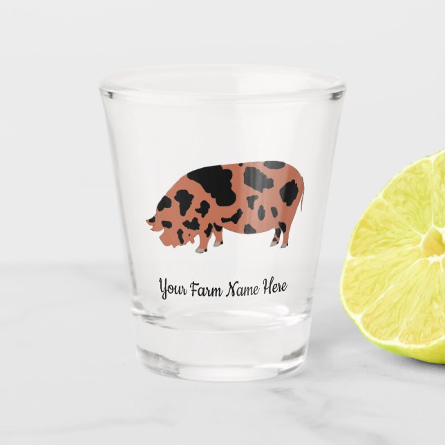 Verre A Shot Ferme de cochons KuneKune personnalisée (Devant)