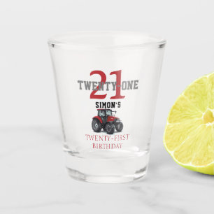 Verre A Shot Ferme d'équipement de tracteur rouge pour vingt e