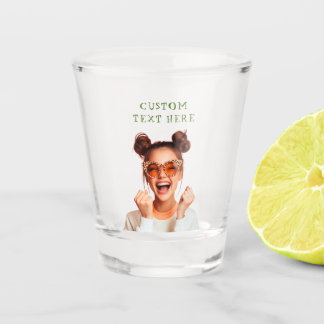 Verre A Shot Fête avec photo et texte personnalisés