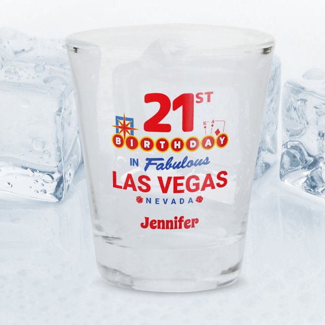 Verre A Shot Fête d'anniversaire de Las Vegas - 21e anniversair (Créateur téléchargé)