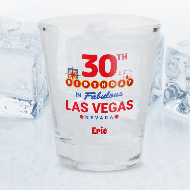 Verre A Shot Fête d'anniversaire de Las Vegas - 30e anniversair (Créateur téléchargé)