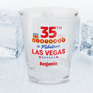 Verre A Shot Fête d'anniversaire de Las Vegas - 35e anniversair