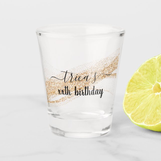 Verre A Shot Fête d'anniversaire Gold (Devant)