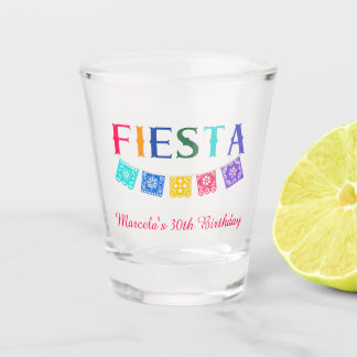 Verre A Shot Fête d'anniversaire mexicaine couleur personnalisé