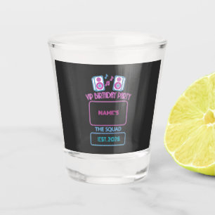 Verre A Shot Fête d'anniversaire VIP Neon Squad Invité personna