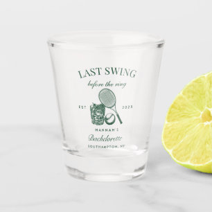 Verre A Shot Fête de Bachelorette de Tennis Moderne Rétro pour