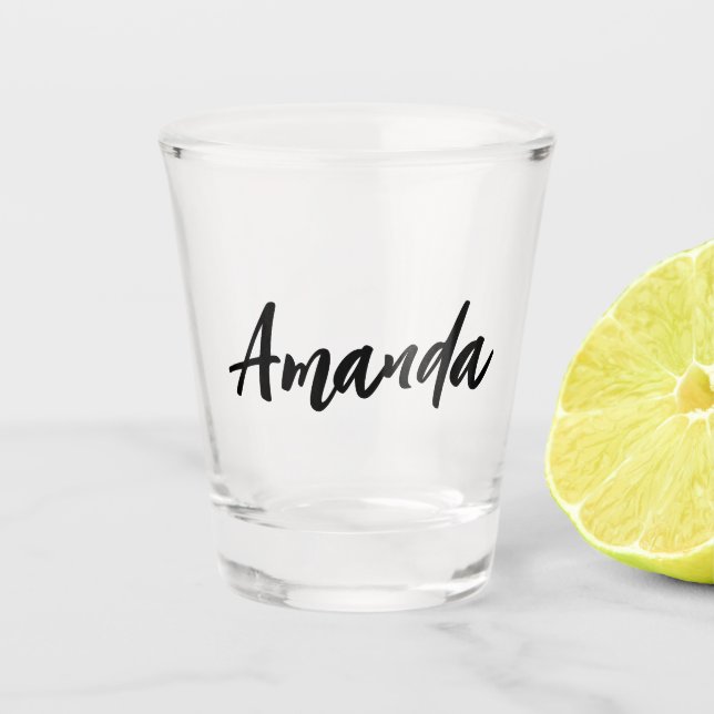 Verre A Shot Fête de bachelorette personnalisée avec nom de la  (Devant)