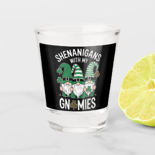 Verre A Shot Fête de la Saint-Patrick Gnome Léopard Chanceux Tr