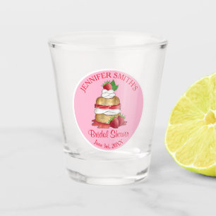 Verre A Shot Fête des mariées à gâteau de fraise à gâteau de co