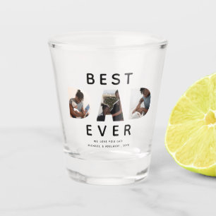 Verre A Shot Fête des pères personnalisée Collage photo meil