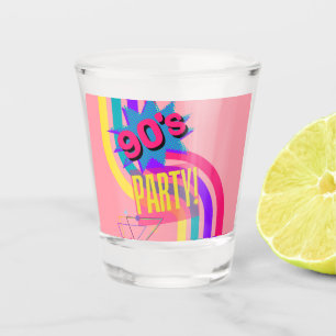 Verre A Shot Fête Rétro Années 90 Rose Anniversaire Nostalgique