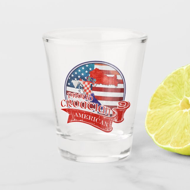 Verre A Shot Fier Croate Américain (Devant)