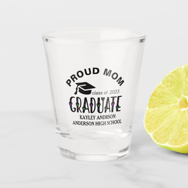 Verre A Shot Fier Maman, Nom de la graduation personnalisée Ann (Devant)