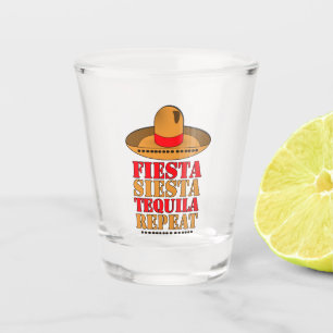 Verre A Shot Fiesta Siesta Tequila Repeat