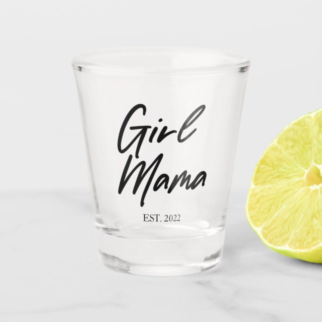 Verre A Shot Fille Mama Custom Est Année Mini Maman Maman Maman (Devant)