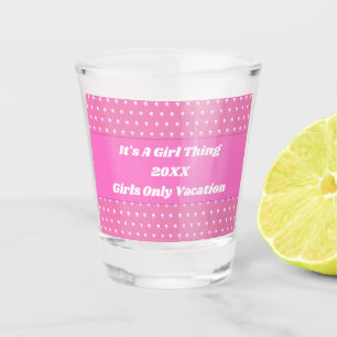 Verre A Shot Filles Seulement Vacances Jolie Polka Rose Dot Get