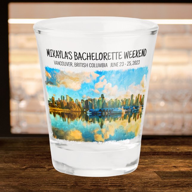 Verre A Shot Fin de semaine de bachelorette de Vancouver (Colom (Créateur téléchargé)
