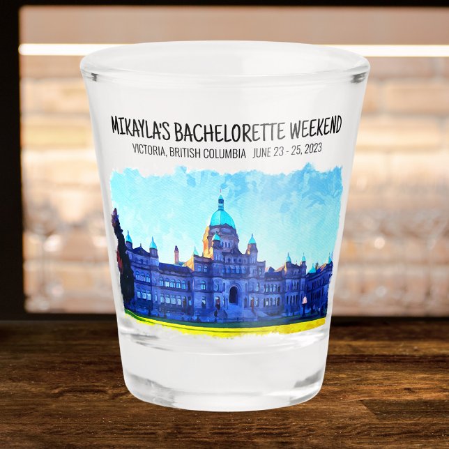 Verre A Shot Fin de semaine de bachelorette Victoria (Colombie- (Créateur téléchargé)