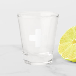 Verre A Shot Flag of Switzerland modifié Cross Suisse