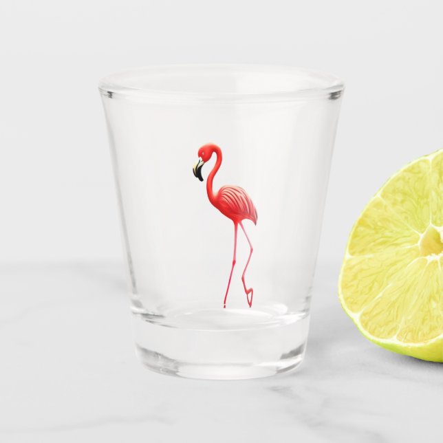 Verre A Shot Flamant rose (Devant)