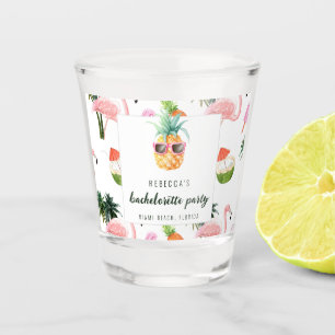Verre A Shot Flamant rose d'été Pool Party Bachelorette
