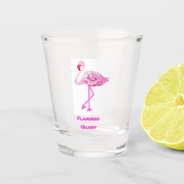 Verre A Shot Flamants roses gloire (Devant)