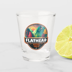 Verre A Shot Flathead Forêt nationale Emblem Montana