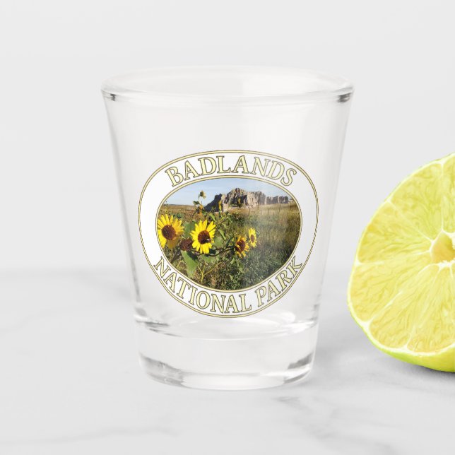 Verre A Shot Fleurs de soleil dans le parc national Badlands Na (Devant)