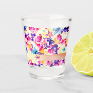 Verre A Shot Fleurs fleurs sauvages de chabby Meadow