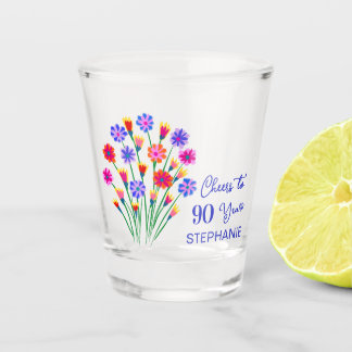 Verre A Shot Fleurs sauvages printanières Félicitations pour le