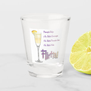 Verre A Shot Flirtini ananas Mimosa Cocktail Recette Art