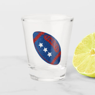 Verre A Shot Football Américain 4 Juillet Paillettes