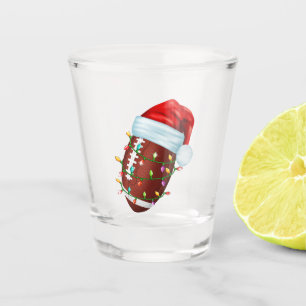 Verre A Shot Football Santa Hat Shot Glass