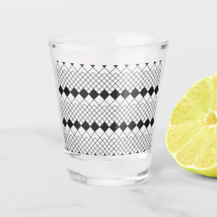 Verre A Shot Formes en losange noir motif