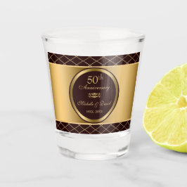 Verre A Shot Formes Or Et Diamant Brown