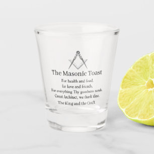 Verre A Shot Freemason Le toast maçonnique Whiskey gravé