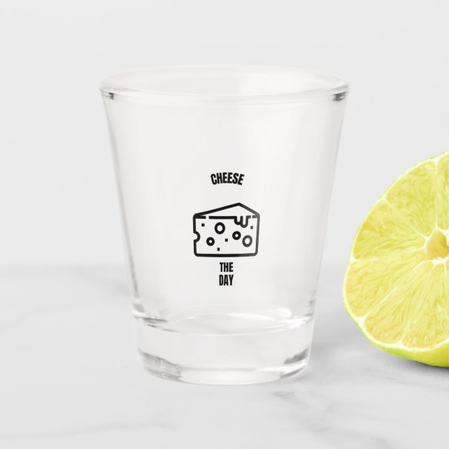 Verre A Shot Fromage la journée drôle de jeu de fromage plaisan (Devant)