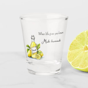 Verre A Shot Fruits Jaunes Citrons Font De La Limonade