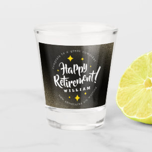Verre A Shot Fun Gold Glitter Stars Retirement New Adventures