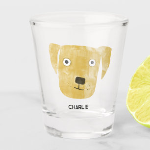 Verre A Shot Funny Golden Labrador Retriever Dog Personnalisé