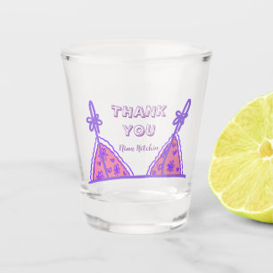 Verre A Shot Funny Naughty Purple Lingerie Bachelorette Merci