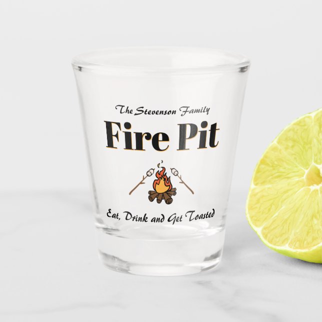 Verre A Shot Funny Nom de famille Pompe personnalisée (Devant)