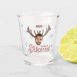 Verre A Shot Funny Photo Face Blitzened Christmas Custom Gift