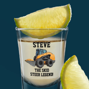 Verre A Shot Funny Skid Steer Legend Opérateur d'équipement lou
