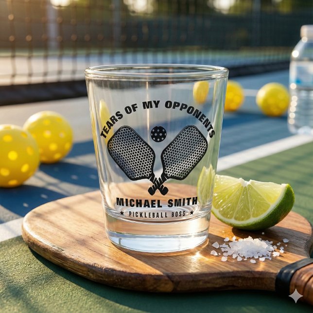 Verre A Shot Funny Tears of My Pickleball Opponents (A must‑have barware piece for pickleball lovers! )