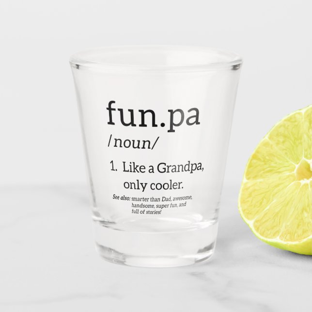Verre A Shot Funpa Comme Un Grand-Père Seulement Glacière (Devant)