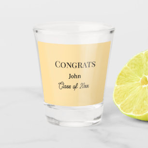 Verre A Shot garçon diplômé ajouter nom félicitations date anné