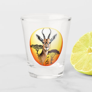 Verre A Shot Gazelle Antelope africaine animal sauvage