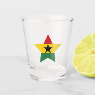 Verre A Shot Ghana Drapeau noir