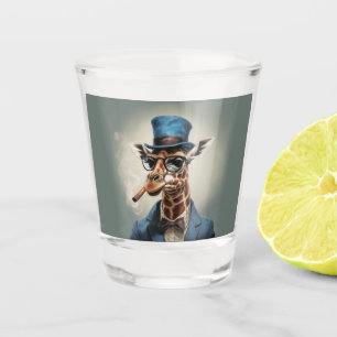 Verre A Shot Giraffe en haut du chapeau et de la veste